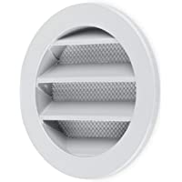 calimaero WSGG 80 mm Rejilla de Ventilación Redonda Gris Aluminio